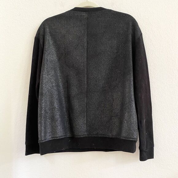 The Kooples Wool Cotton Blend Glittery Crew Neck Oversized Sweater M - Picture 7 of 10